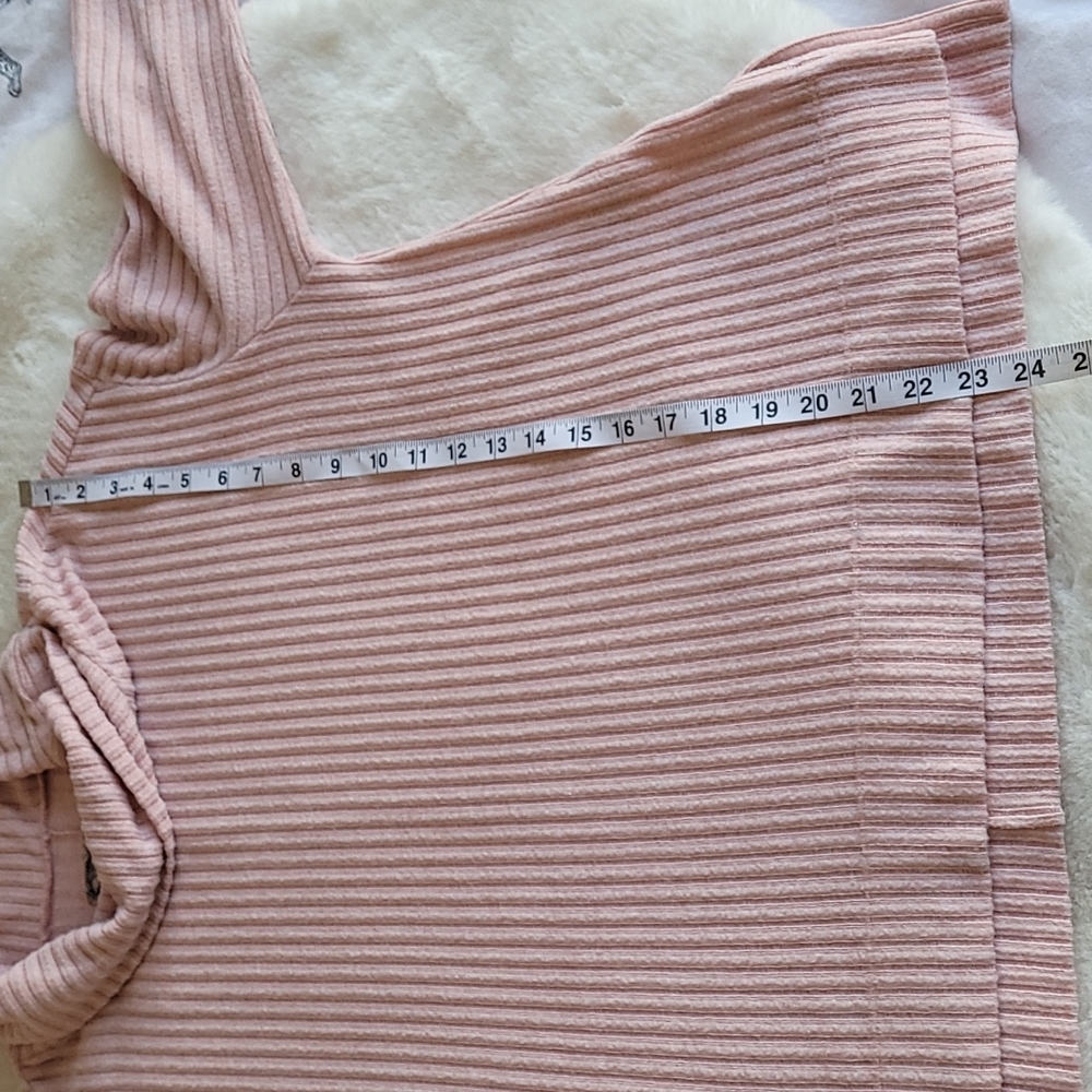 Maeve Anthropologie Light Pink Ribbed Cowl Turtleneck Sweater Medium - Picture 9 of 13